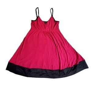 Express pink black spaghetti strap dress sz S